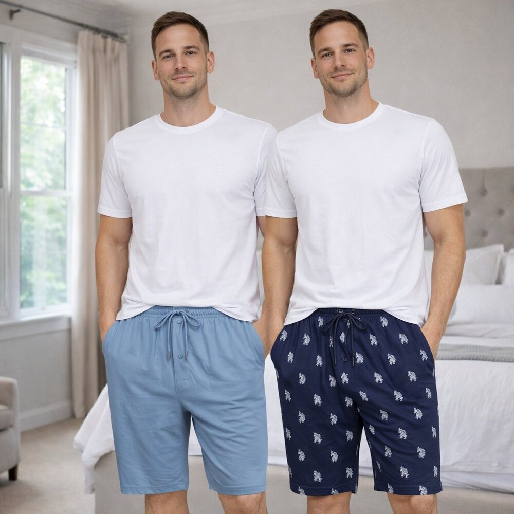 U.S. Polo Assn. Men's USPA 2 Pack Pajama Shorts